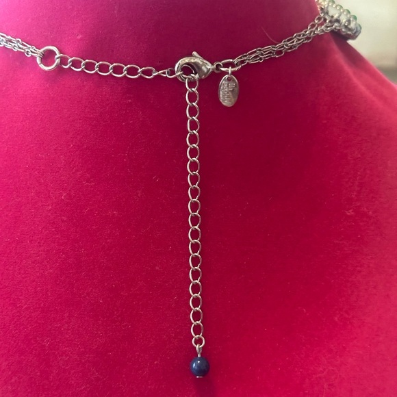 LIA SOPHIA Retired NECKLACE Adjustable CHOKER Faux Colored BEADS Faceted UNIQUE - Picture 11 of 12